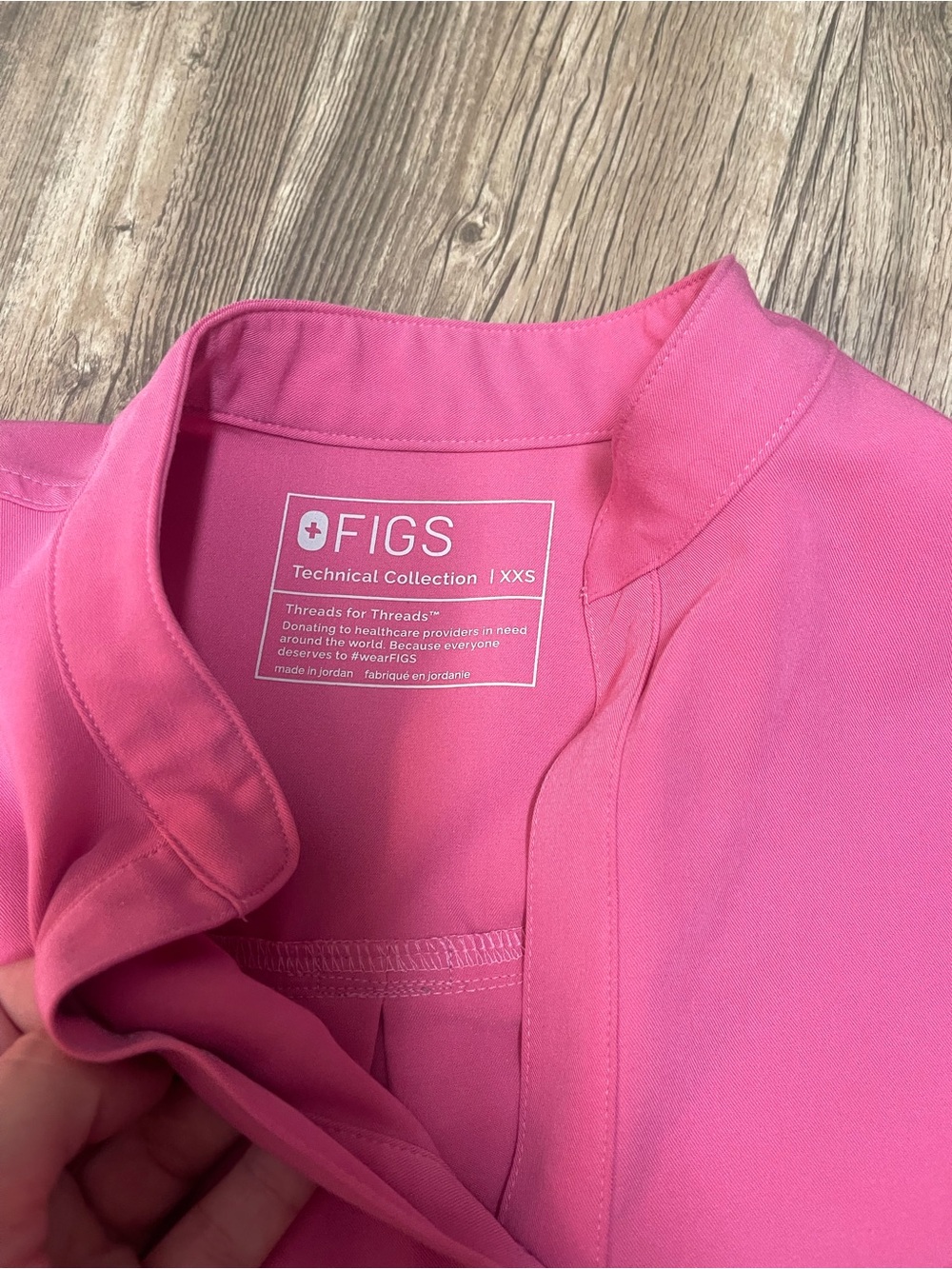 Figs Women's Vibrant Pink Track Pants & Top Set - Picture 2 of 2
